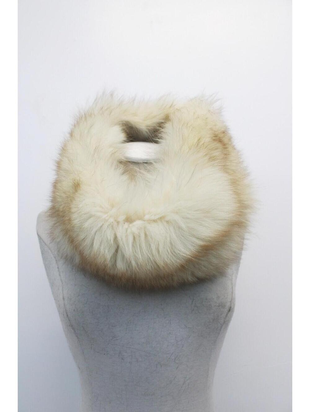 Excellent Norwegian Fox Circular Scarf Women Woman Sz 30" All Around X 8" Wide